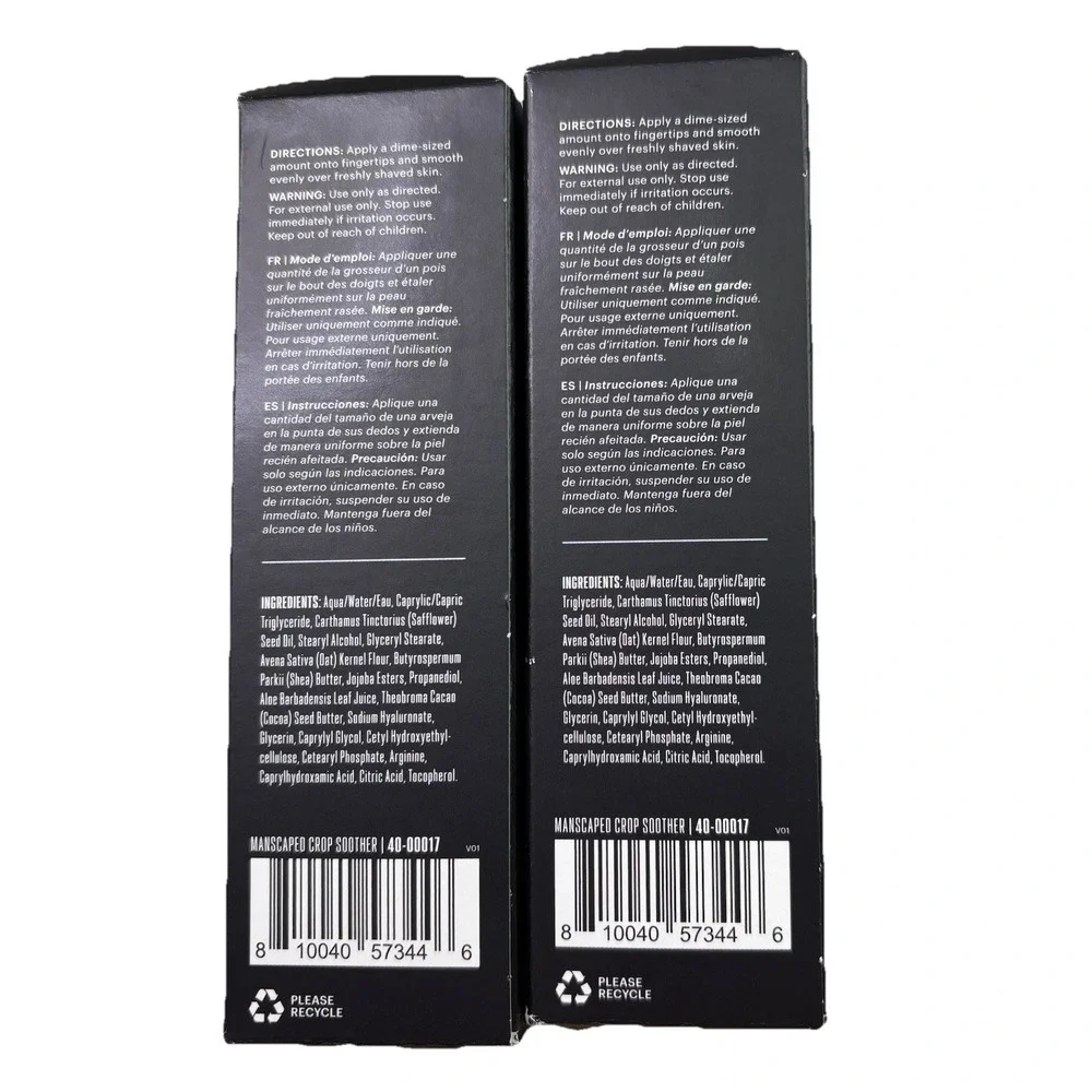 MANSCAPED Crop Soother Ball Aftershave Lotion 2oz  Advanced Groin Care Lot Of 2